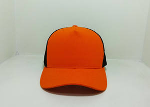 Casquette de camionneur personnalisée Casquette de camionneur en maille orange respirante, usage quotidien structuré à 6 panneaux pour adultes, fabriquée au Vietnam usine - Product Image 2