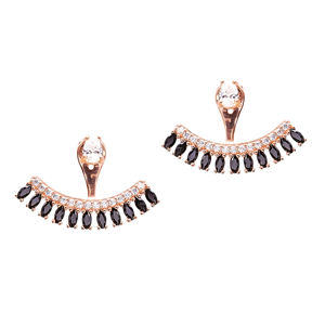 การออกแบบที่เรียบง่าย Marquise รูปร่างนิลหินแจ็คเก็ตหูตุรกีในแบบฉบับขายส่ง925เครื่องประดับเงินสเตอร์ลิง - Product Image 2