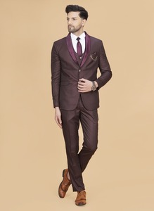 ชุดสูทผู้ชายสีน้ำตาลกาแฟคุณภาพพรีเมียม 5 ชิ้น สำหรับงานแต่งงาน ฤดูใบไม้ร่วง ฤดูหนาว งานกาล่า และชุดทางการที่โดดเด่น ลดราคา - Product Image 2