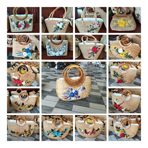 Sac en jacinthe d'eau fabriqué à la main à partir de fibres naturelles de jacinthe d'eau pour le transport quotidien et l'utilisation comme accessoire de mode, provenant du Vietnam - Product Image 5