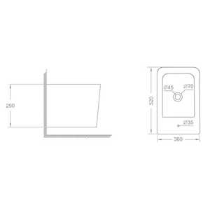 Bidet in Ceramica da Parete RIGA - Product Image 4