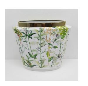 Vase à fleurs en métal de conception classique et émail de décalcomanie de jardinière fini pour la maison et le pot de fleur décoratif extérieur fait à la main personnalisé - Product Image 6