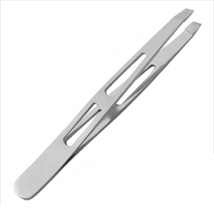 Pince à épiler à sourcils de marque privée pince à épiler enduite de couleur personnalisée pour les soins du visage Extensions de beauté pince à épiler à pointe inclinée en acier inoxydable - Product Image 2