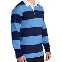 Maglietta sportiva da uomo più leggera polo da rugby a maniche lunghe in cotone di alta qualità con colori personalizzati