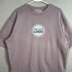 Camisetas Oversize con Logo Personalizado, Cuello Redondo Casual, Manga Corta con Ribete, Camisetas Holgadas para Verano y Entrenamiento - Product Image 6