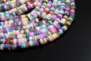 Hot Selling AAA Grade Multi Disco Opal Smooth <b>Heishi</b> <b>Beads</b> Fashionable Tyre Shape for Jewelry Necklace Making Best Stone <b>Beads</b> - Product Image 4