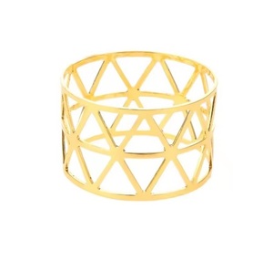 Hot-selling Custom Gold Napkin Metal Elegant Delicate Party Banquet Modern Round Napkin <b>Ring</b> - Product Image 2