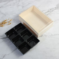 DIY Traiteur Nouveau Design Sushi Emballage Biodégradable Fruits Secs Cookie Conteneurs De Restaurants De Qualité Alimentaire Avec Diviseurs