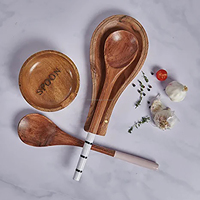 Repose-cuillère en bois de manguier Porte-cuillère en bois Accessoires de cuisine Repose-cuillère Ustensiles de cuisine Couverts en bois d'Inde