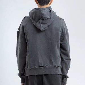 Sweat à capuche surdimensionné personnalisé pour homme, en coton délavé, style décontracté, sweat à capuche en molleton français de haute qualité, sweat à capuche pour homme - Product Image 3