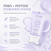 Crème hydratante pour le visage et le cou, crème de massage Gua Sha, crème éclatante, fabricant de produits de soin de la peau, OEM ODM PDRN Peptide
