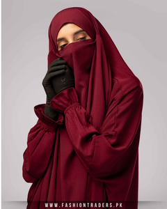 Abaya longue ample respirante à séchage rapide en polyester modeste de qualité supérieure avec manches élastiques, taille plus - Product Image 4