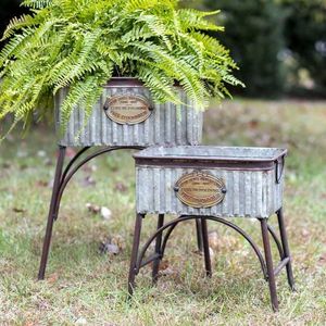 Grandes jardinières galvanisées rectangulaires pour potagers jardinières galvanisées pour projets de jardinage extérieur - Product Image 6