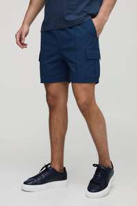 Wholesale Technical Stretch <b>Cargo</b> <b>Shorts</b> For Men Slim Fit with Pin tuck Detail| <b>Elastic</b> <b>Waist</b> Latest Factory Style - Product Image 3