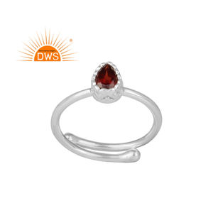 ร้อนขายปรับเงินสเตอร์ลิงธรรมชาติโกเมนพลอยซ้อนแหวนผู้ผลิตเครื่องประดับที่กำหนดเอง - Product Image 1