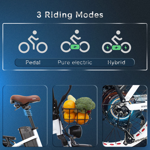 DrVetion CT20 Fat Bike électrique 48V 750W jusqu'à 45 km/h 250W Moteur de moyeu arrière Cadre en aluminium Portée de 60km - Product Image 2