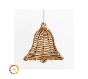 Adornos navideños de ratán de Vietnam, precio de fábrica, campanas y adornos tejidos a mano para árbol de Navidad - Product Image 6