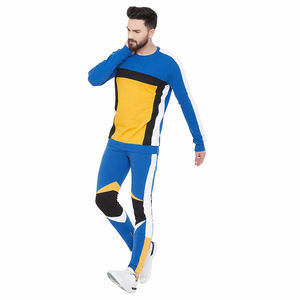 Vente en gros de vêtements de sport pour hommes Panel Survêtement en coton et polyester Survêtement ajusté bicolore pour hommes - Product Image 3