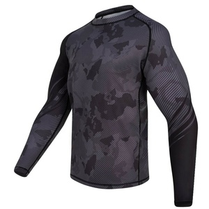 OEM 2025 Personnalisé Imprimé Compression MMA Rash Guard pour Hommes Sublimation BJJ Rash Guard - Product Image 3