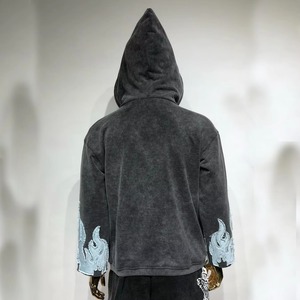 Restez au chaud avec le sweat à capuche d'hiver pour homme 100% coton avec un design cagoule et une fermeture éclair pour les jours froids Sweat à capuche à double capuche - Product Image 4