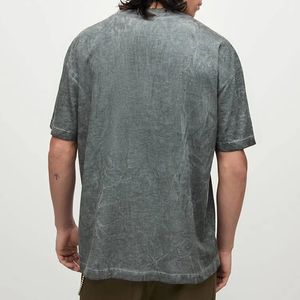 Nueva venta al por mayor Heavyweight 100% algodón Vintage estilo Oversize hombres ácido lavado camiseta gráfica en blanco de talla grande camiseta - Product Image 2