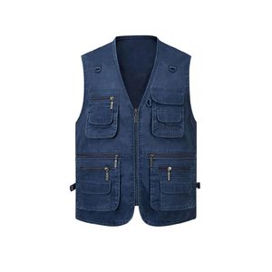 2025 hommes meilleur gilet de travail de haute qualité poches 5 dimensions vêtements de travail durables pour l'escalade pêche randonnée Camping cargaison en plein air - Product Image 1