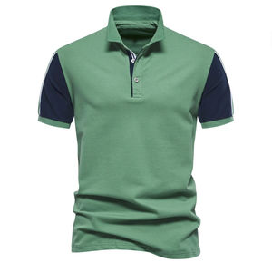 2025 nueva ropa de calle de alta calidad, venta al por mayor, Polo para ropa informal, Camisa de algodón 100%, polos transpirables de talla grande para hombre - Product Image 1