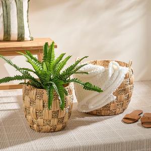 Panier de rangement en jacinthe d'eau, nouveaux styles, décoration de la maison et de l'organisation, organisateur de vêtements - Product Image 3