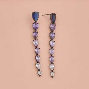 Trendy Drop <b>Earrings</b> 166697 Gold Plated Zinc Alloy with <b>Diamond</b> Ruby Zircon for Weddings Parties Gifts - Product Image 2