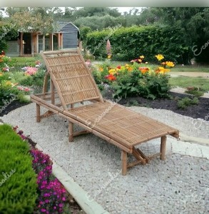 เก้าอี้อาบแดดน้ำกลางแจ้งเก้าอี้สระว่ายน้ำไม้ไผ่พับได้สำหรับสวนสาธารณะและลานสำหรับเฟอร์นิเจอร์กลางแจ้ง - Product Image 1