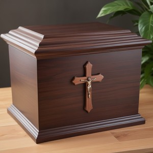 OEM Custom Engraved Wooden Adult <b>Ashes</b> Urn Wholesale Traditional Wooden Adult Cremation Urn Exporter From India - Product Image 4