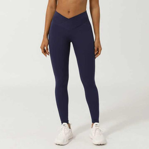 Compresión Fit Ladies Gym Wear Medias de cintura alta Leggings de Yoga de longitud completa para entrenamiento Ejercicio y Fitness - Product Image 5