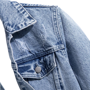 Mens <b>Light</b> Wash Denim Jacket 100 Cotton Button Front Long Sleeve Casual Trucker Regular Fit Streetwear Outerwear Windproof - Product Image 5