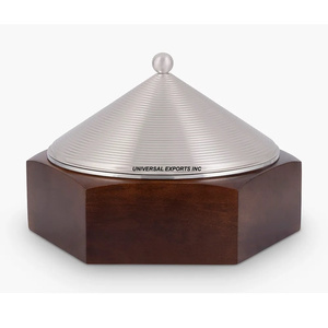 Marmite ronde en bois nacré Casserole de créateur faite à la main de belle qualité Meilleure vente Nouveau réchauffeur d'aliments en métal de luxe - Product Image 4