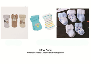 Chaussettes d'hiver décontractées pour enfants 100% coton extensible Bébés garçons/filles Toucher doux Respirant Antibactérien Écologique Logo personnalisé - Product Image 4
