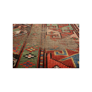 Alfombras de Lana Geométricas Clásicas Aalam en Rojo Naranja Paem-1419, Tejidos Planos para el Hogar, Alfombra de Yute para Habitación, Dormitorio, Pasillo, Modelo Rectangular - Product Image 3