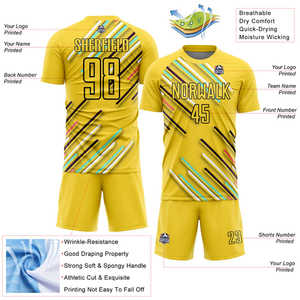 Vente en gros d'uniformes de football authentiques ensembles de maillots de football d'élite d'usine, tissu de performance léger et durable pour les clubs scolaires - Product Image 5