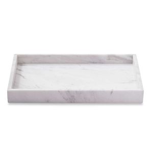 Elegante bandeja Rectangular de mármol gris, organizador de almacenamiento de tocador Premium para baño, dormitorio, mesa, decoración del hogar de lujo - Product Image 3