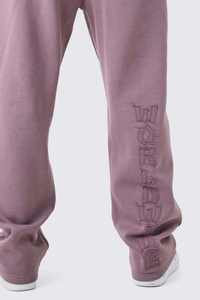 Conjunto Deportivo de Dos Piezas Extra Grande con Apliques Personalizados Bordados, Hombros Caídos, Dobladillo Abierto y Sudadera con Doble Cremallera - Product Image 3