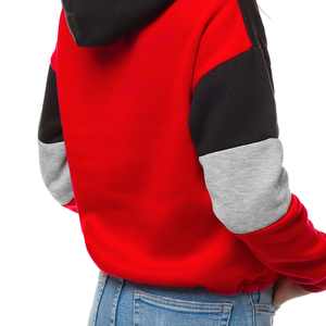 เสื้อครอปฮู้ดดี้ผ้าฝ้ายคุณภาพสูงแบบกำหนดเอง เสื้อครอปเรียบง่าย เสื้อครอปฮู้ดดี้แขนยาวสำหรับผู้หญิงแบบกำหนดเอง OEM - Product Image 5