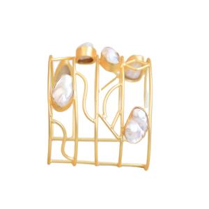 Pulsera Ajustable de Latón Chapada en Rodio, Joyería de Moda Unisex Hecha a Mano, Lista para Enviar al por Mayor - Product Image 6