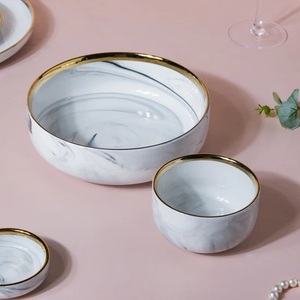 Bol de service moderne de luxe écologique, design américain, bol en marbre italien, bol décoratif pour table, hôtel, restaurant - Product Image 5