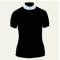 Chemise de compression équestre à manches courtes pour femme, extensible, avec logo personnalisé, haute qualité, pour l'équitation (vente en gros)