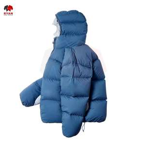 Veste matelassée d'hiver personnalisée pour hommes avec col montant Style décontracté Tissu tissé teint en couleur unie et logo personnalisé - Product Image 4