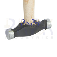 Petit marteau de planage longueur de la tête 63mm diamètre 13mm manche en bois bombé à face plate outil OEM pour les forgerons bricolage lissage des métaux
