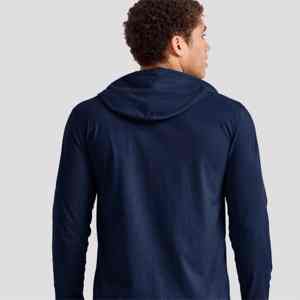 T-shirt Henley unisexe avec impression de logo personnalisé en coton et polyester mélangé avec boutons idéal pour les vêtements décontractés de gym et les uniformes d'équipe - Product Image 2