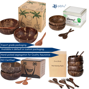 Bol en noix de coco poli 500 ml, écologique, ultra-lisse, jumbo, coquille naturelle, vaisselle artisanale, décoration de maison biologique et durable - Product Image 3