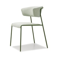 Fauteuil d'extérieur rembourré avec structure en métal