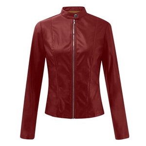 2025 Clearance Women Cotton Breathable Racer Motorcycle <b>Jacket</b> Zip Moto Biker Slim Fit Lightweight <b>Bolero</b> Outwear - Product Image 1