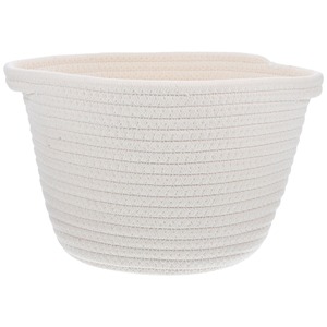 Prix raisonnable pur coton corde paniers de rangement avec poignée maison bébé jouets conteneur panier organisation de stockage panier tissé - Product Image 3